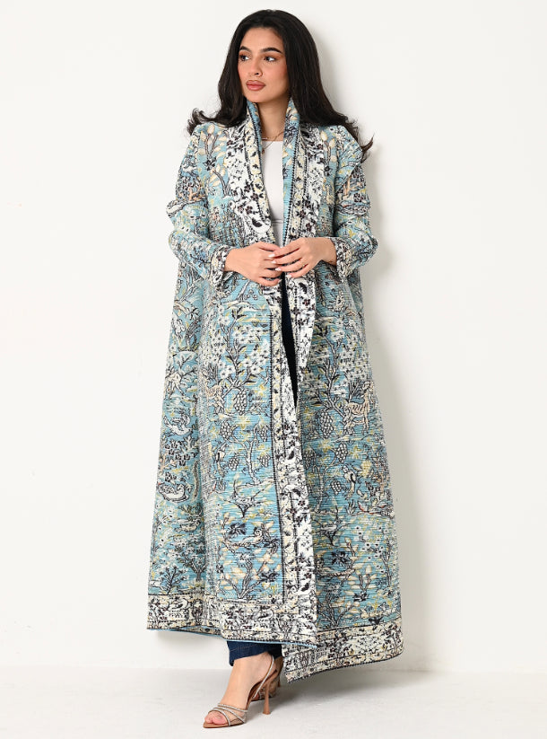 FAB112 - Tiffany Patterned Pleats Abaya