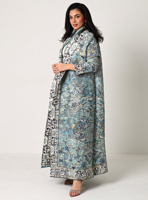 FAB112 - Tiffany Patterned Pleats Abaya