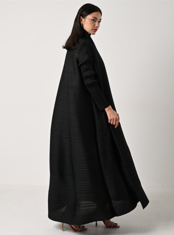 FAB119 - Black Pleats Abaya