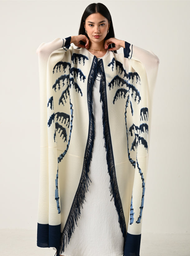 FAB122 - Sky Ombre Pleats Abaya