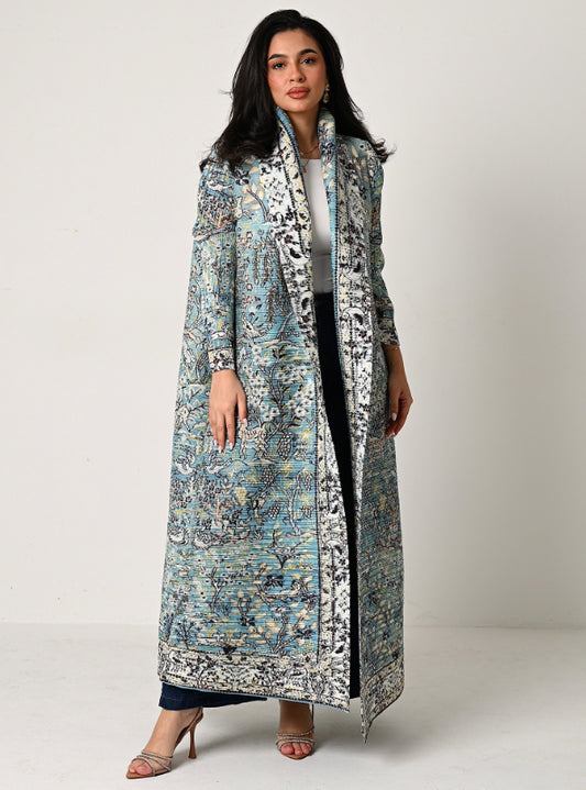 FAB112 - Tiffany Patterned Pleats Abaya