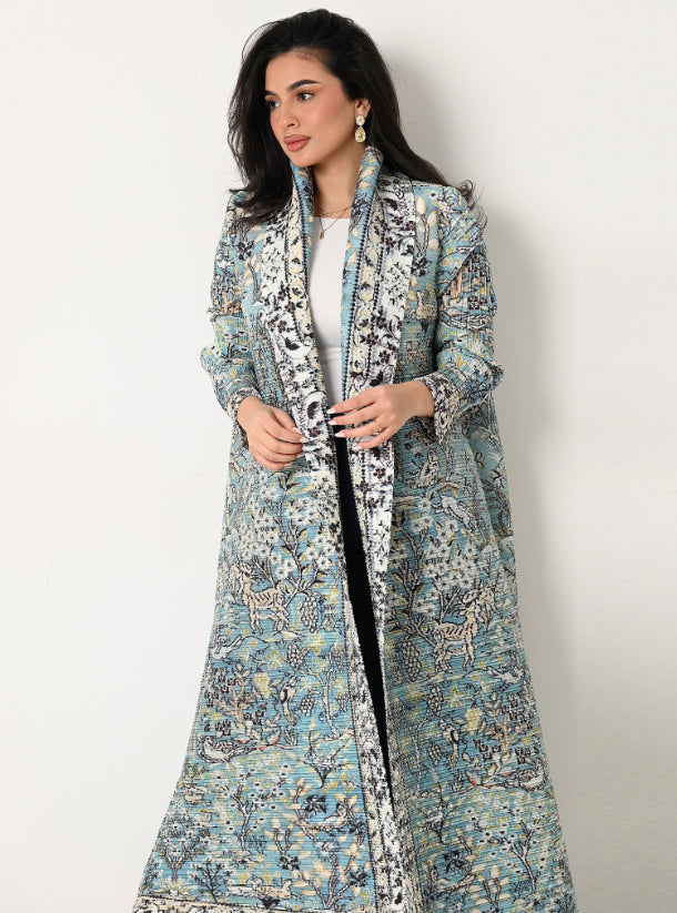 FAB112 - Tiffany Patterned Pleats Abaya