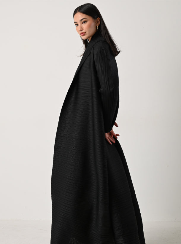 FAB119 - Black Pleats Abaya