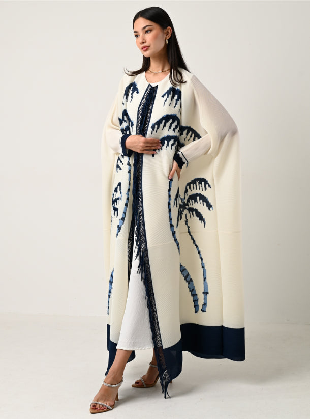 FAB122 - Sky Ombre Pleats Abaya
