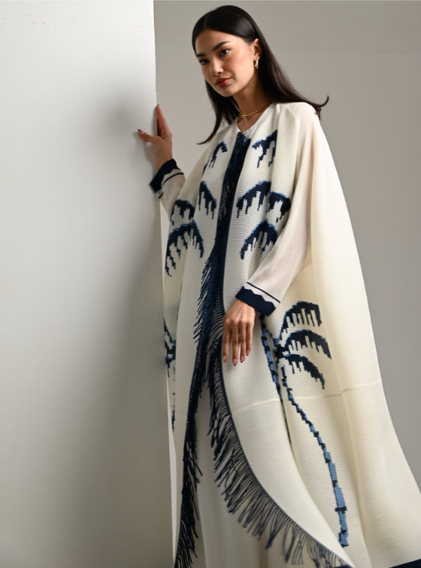 FAB122 - Sky Ombre Pleats Abaya